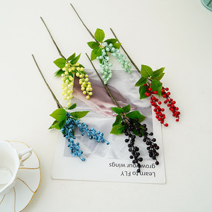 Baies artificielles miniatures en acacia, 30 cm, en plastique, pour décoration intérieure, accessoires de mariage, décoration de festival - Product Image 1