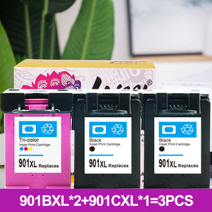 Hicor 901XL <span class=keywords><strong>901</strong></span> <span class=keywords><strong>XL</strong></span> Premium Cartouche d'encre à jet d'encre couleur remanufacturée pour imprimante <span class=keywords><strong>HP</strong></span> Officejet J4580 J4680 - Product Image 5