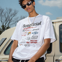 Camiseta Casual de Manga Corta para Hombre, Estilo Oversize, Tejida, 100% Algodón, Transpirable, Ecológica, con Estampado DTG Personalizado OEM de Alta Calidad