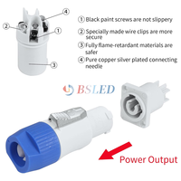 Connecteurs d'alimentation AC circulaires DIN 3 broches 250V 20A Nac3mpa verrouillables Neutrik pour éclairage de scène et écran LED