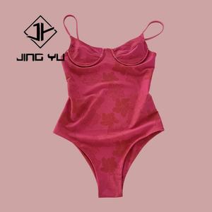 Maillot de bain une pièce de haute qualité pour l'été, imprimé double face, en tissu polyester recyclé, fabrication OEM - Product Image 2