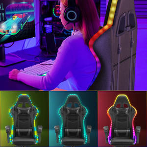 <span class=keywords><strong>Silla</strong></span> <span class=keywords><strong>Gamer</strong></span> Ergonómica RGB para Computadora, <span class=keywords><strong>Silla</strong></span> de Oficina Ejecutiva Giratoria Reclinable <span class=keywords><strong>con</strong></span> Reposapiés, Venta al Por Mayor - Product Image 3