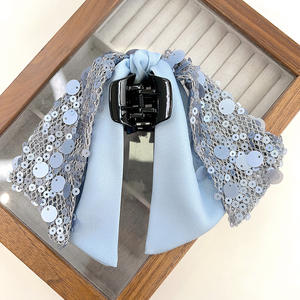 Nuevo Clip para el Cabello de Plástico Recubierto de Tela Francesa para Mujer 2025 con Lazo de Lentejuelas, Accesorios para el Cabello - Product Image 6