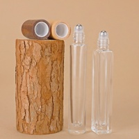 Flacons en verre vides de 10 ml pour huiles essentielles avec bille roulante en acier inoxydable, flacon roll-on pour parfum et huiles essentielles, couleur et logo personnalisables