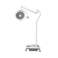 Lampe chirurgicale sans ombre à LED mobile verticale, électrique, CRI élevé 98, 45W, métal et plastique, classe II, pour usage dentaire et vétérinaire