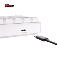 Royal Kludge Rk61 Keyboard Mini Nirkabel Berkualitas Tinggi untuk Komputer Keyboard Mekanik 60% Keyboard Gaming Transparan Thailand