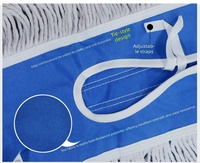 Recharge de balai à poussière à large couverture avec fixation par boucle, options multicolores, pour le nettoyage des hôtels et hôpitaux