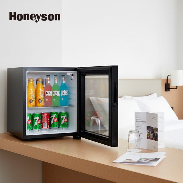 Honeyson Electric Mini Bar Fridge Hotel Room Glass Door-for Home or Office Malaysia Supplier