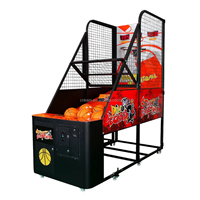 Nouvelle machine de basket-ball d'arcade commerciale pliable en métal avec support anglais, jeu électronique pour centres de divertissement
