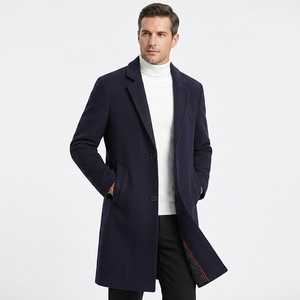 Cappotto in Lana da <span class=keywords><strong>Uomo</strong></span> Casual Business, Cappotto di Media Lunghezza Spesso, <span class=keywords><strong>Trench</strong></span> <span class=keywords><strong>Coat</strong></span> <span class=keywords><strong>Lungo</strong></span> da <span class=keywords><strong>Uomo</strong></span> - Product Image 6