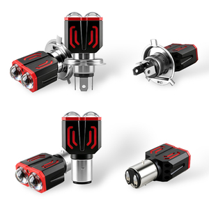 Nouveau système d'éclairage, phare de moto LED <span class=keywords><strong>12V</strong></span> super lumineux, H4 BA20D, blanc jaune, double couleur, mini lampe de conduite pour moto - Product Image 5