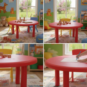Mesa Redonda Portátil de Plástico, Estilo Clásico, Color Personalizado, Escritorio de Estudio para Hogar, Escuela u Oficina, Venta al Por Mayor Directo de Fábrica - Product Image 3