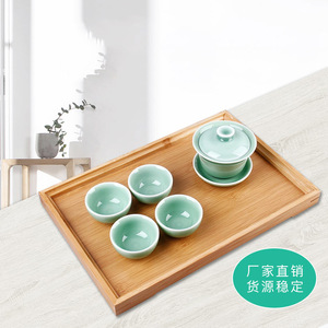 Youju Bamboo Serving <b>Tray</b> Rectangular <b>Tea</b> <b>Tray</b> For Home Hotel Restaurant Elegant Food Contact Safe - Product Image 5