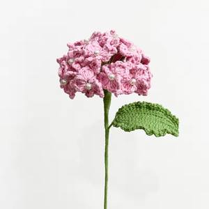 Ramo de Flores Artificiales Tejidas a Mano, Loto, Peonía, <span class=keywords><strong>Hortensia</strong></span>, Decoración para el Hogar y Escritorio, Flor Preservada, Flor de Crochet - Product Image 6