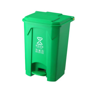 سلة مهملات كبيرة بدواسة سعة 80 لتر للاستخدام الداخلي/الخارجي، حاوية قمامة بلاستيكية بعجلات للمطبخ والاستخدام الخارجي وإعادة التدوير - Product Image 3