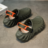 Sabots EVA personnalisés avec logo pour hommes, respirants, chaussures de jardin ondulées, sandales de plage légères pour l'extérieur avec sangle Velcro réglable