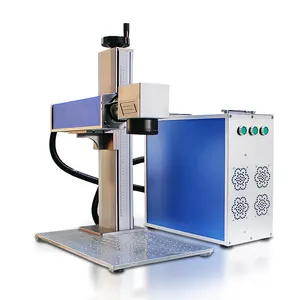 Manbaykon marcador de laser, máquina de marcação em metal com impressão de fibra óptica para gravação em metal, 20w-100w raycus max jpt