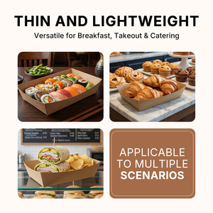 Wellons Wholesale Biodegradable Paper Food Trays <b>Box</b> Disposable Take Away Kraft Paper Boat Shape Food Tray for Fast Food - Product Image 4