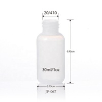 Petit flacon de teinture à l'huile pour cheveux doux en plastique PE 1oz 2oz bouteille à presser carrée sérigraphie bouteilles de shampoing personnalisées en gros