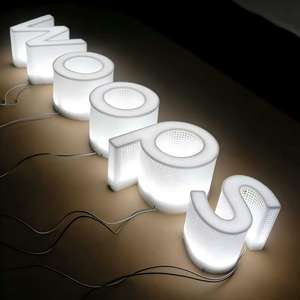 Letrero para Tienda, Letrero Interior para Puerta, Paneles de Señalización, Luces LED Colgantes, Letras 3D de Acero Inoxidable, Letrero Luminoso Personalizado de 5000 Lúmenes para Negocios - Product Image 2