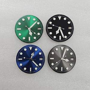 Accessoires de montre en métal avec <span class=keywords><strong>cadran</strong></span> de 28.5mm motif soleil vert lumineux pour mouvement Nh35 Nh36 4R36 <span class=keywords><strong>sans</strong></span> marque - Product Image 1