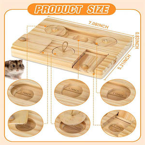 Juguetes de Madera <span class=keywords><strong>para</strong></span> Comer <span class=keywords><strong>para</strong></span> Cobayas, Conejos, Chinchillas, Ratas y Jerbos, Comederos Interactivos de Madera <span class=keywords><strong>para</strong></span> Conejos, Juguetes de Enriquecimiento - Product Image 5