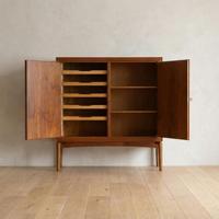 Commode minimaliste en bois massif pour grande chambre, meuble de rangement moderne et simple avec bureau intégré