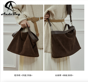Sac fourre-tout en cuir de vachette Andong pour femmes, sac à bandoulière pour les sorties en plein air, grande capacité, pour les trajets quotidiens, le travail, sac à main - Product Image 6