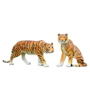 สวนสัตว์ขนาดใหญ่ตกแต่งชีวิตขนาดเสือจำลอง Staute เสือไฟเบอร์กลาสประติมากรรมสัตว์ประติมากรรม
