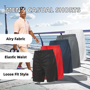 Pantalones Cortos Casuales de Verano para Hombre, Diseño Personalizado, Color Sólido, Corte Holgado, Cómodos, Transpirables, Teñido Liso, para Playa, Deportes y Ropa Urbana - Product Image 2