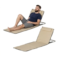 Chaise de jardin en aluminium à dossier haut Jinen, design moderne et léger, tissu Oxford, mobilier d'extérieur, utilisation plage, camping, pêche
