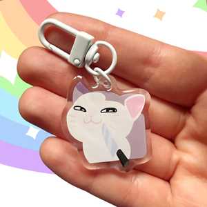 OEM ODM Figuras de Acrílico de Gatos Meme de Internet Adorables y Divertidos, de 1.5 Pulgadas, con Resina Epoxi, incluyendo <span class=keywords><strong>Gato</strong></span> Plátano, <span class=keywords><strong>Gato</strong></span> Manzana, <span class=keywords><strong>Gato</strong></span> Rana y <span class=keywords><strong>Gato</strong></span> Esmoquin - Product Image 5
