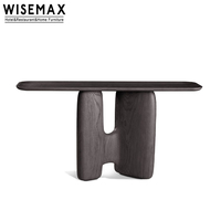 WISEMAX FURNITURE Mobilier d'intérieur minimaliste nordique Table d'entrée rectangulaire Table console décorative en bois massif pour hall d'hôtel
