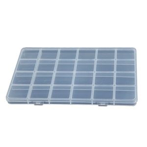 <b>Flat</b> <b>Box</b> 24 Compartment Transparent Storage <b>Box</b> With Lid For Jewelry DIY Organizing Small Parts Accessories - Product Image 3