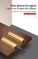 GARFIA Loquet moderne pour armoire et tiroir de cuisine et salle à manger d'hôtel, à double ouverture par pression, avec tête magnétique en caoutchouc à déverrouillage tactile
