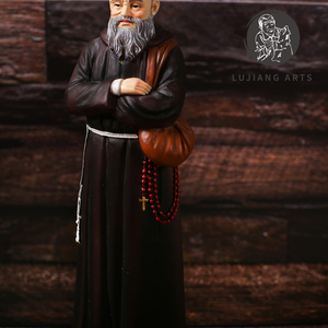 Estatua de 7 pulgadas Fray <span class=keywords><strong>Leopoldo</strong></span>, escultura de resina Fray <span class=keywords><strong>Leopoldo</strong></span>, decoración Fray <span class=keywords><strong>Leopoldo</strong></span> en Base, figurita, regalo religioso - Product Image 6