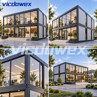 VICDOWEX Maison conteneur modulaire préfabriquée en kit au design contemporain pour bureau de chantier et dortoir de travailleurs