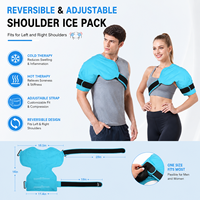 Enveloppe de gel réutilisable pour épaule World-Bio pour thérapie chaude et froide, blessure de la coiffe des rotateurs, blessure sportive, gonflement et soulagement de la douleur