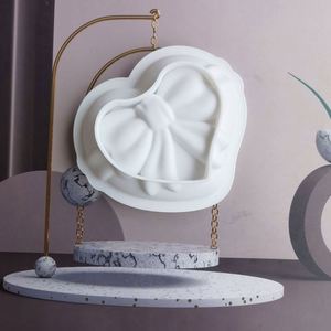 Wholesale Custom Food Grade Silicone Single Bow Heart Mousse Cake <b>Mold</b> - Product Image 2