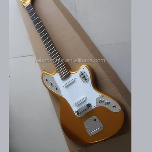 <span class=keywords><strong>Guitarra</strong></span> eléctrica Weifang Rebon de 6 cuerdas Gold Color Jazz Master - Product Image 5