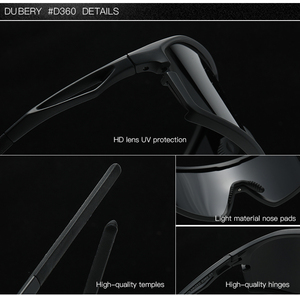 Lunettes de soleil polarisées DUBERY coupe-vent 2026 avec protection UV400, de haute qualité, pour le sport, la course à pied, le cyclisme, avec de grandes lentilles surdimensionnées - Product Image 6