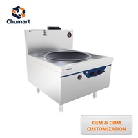 Cuisinière adaptée à plusieurs personnes, grande cuisinière de type cafétéria, cuisinière à flamme haute de grand diamètre, cuisinière/rangeuse commerciale