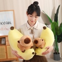 Bonne vente Design moderne Capybara doux poupée sac à dos eau cochon d'inde en peluche mignon gros Capybara en peluche