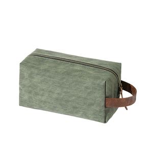 Bolsa de Almacenamiento Impermeable de PU para Hombre con Logotipo Personalizado, Bolsa de Viaje Cuadrada Portátil para Artículos de Aseo y Cosméticos - Product Image 5