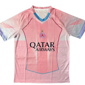 Maillot de football à manches courtes personnalisable avec logo co-marqué, style streetwear hip-hop, respirant et ample - Product Image 5