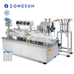 Máquina de Enchimento e Tampagem de Frascos Líquidos ZONESUN ZS-AFC39, Automática, Monobloco, com 4 Cabeçotes de Bombas Peristálticas - Product Image 1