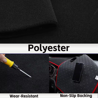 Housse de tableau de bord de voiture en polyester noir personnalisée, toutes saisons, anti-poussière, tapis de tableau de bord, accessoires intérieurs de voiture