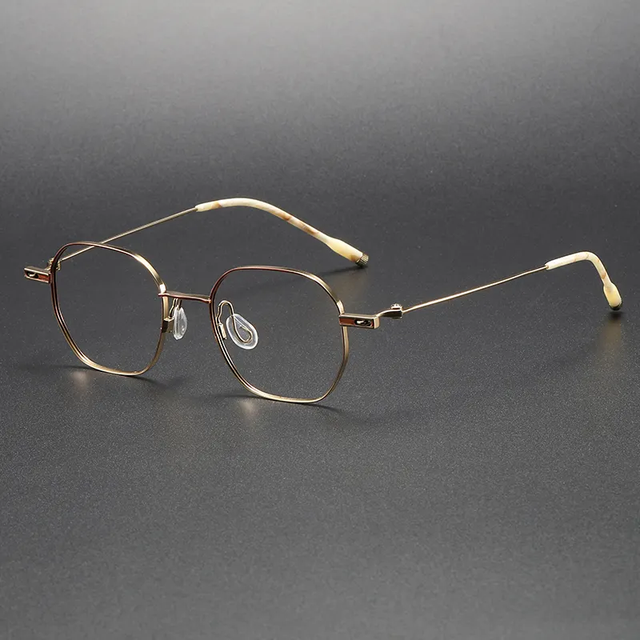 202302 Unisex Retro Geometric Round Pure 100% Titanium Eyeglasses Frames Optical Eyewear Reading Glasses for Men Women