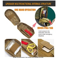 Trousse de premiers soins de survie portable 10-en-1 pochette Molle tactique pour sauvetage d'urgence Camping en plein air randonnée sport équipement de survie