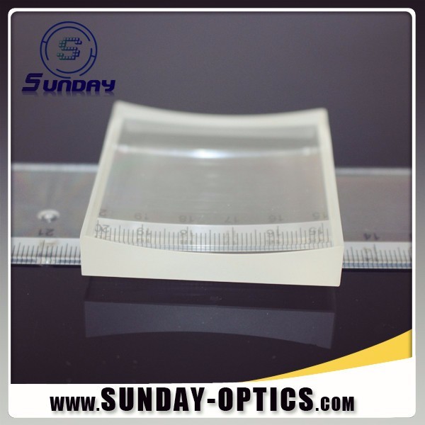 60*15*2.7mm Quartz Plano-concave Cylindrical Lenses with Anti-Reflective Coating Optical Glass OEM
